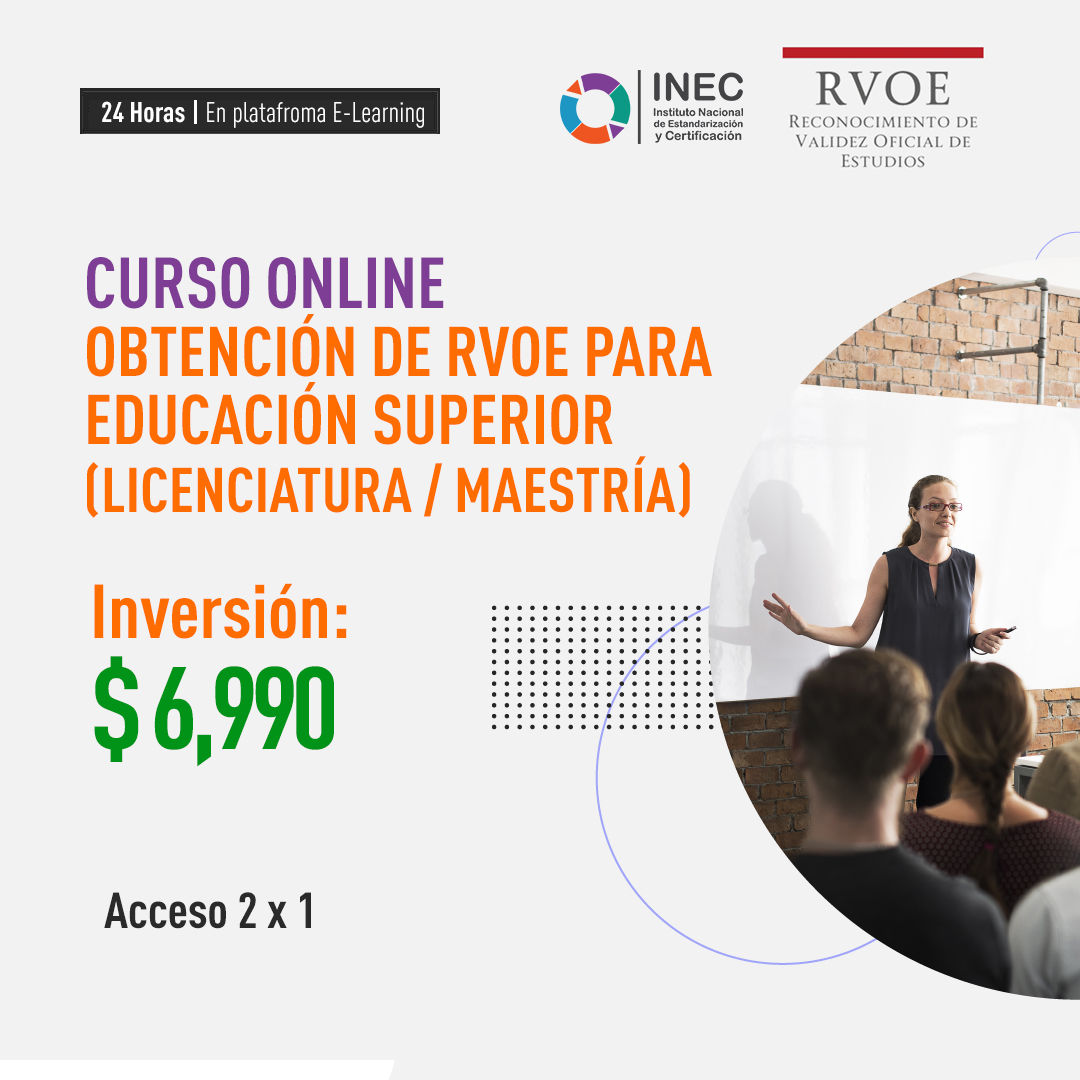 ObtenciĂłn de RVOE para EducaciĂłn Superior